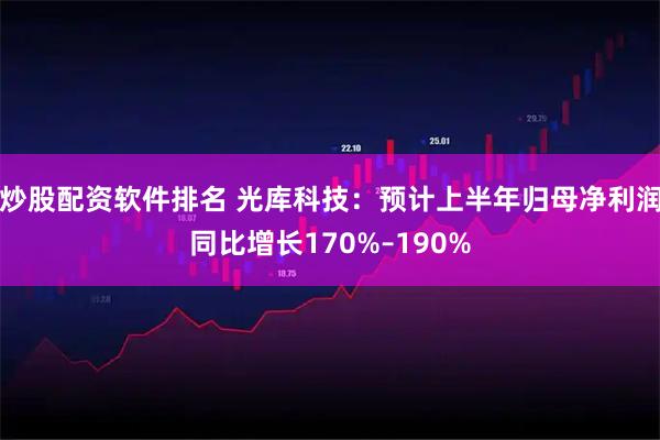 炒股配资软件排名 光库科技：预计上半年归母净利润同比增长170%–190%